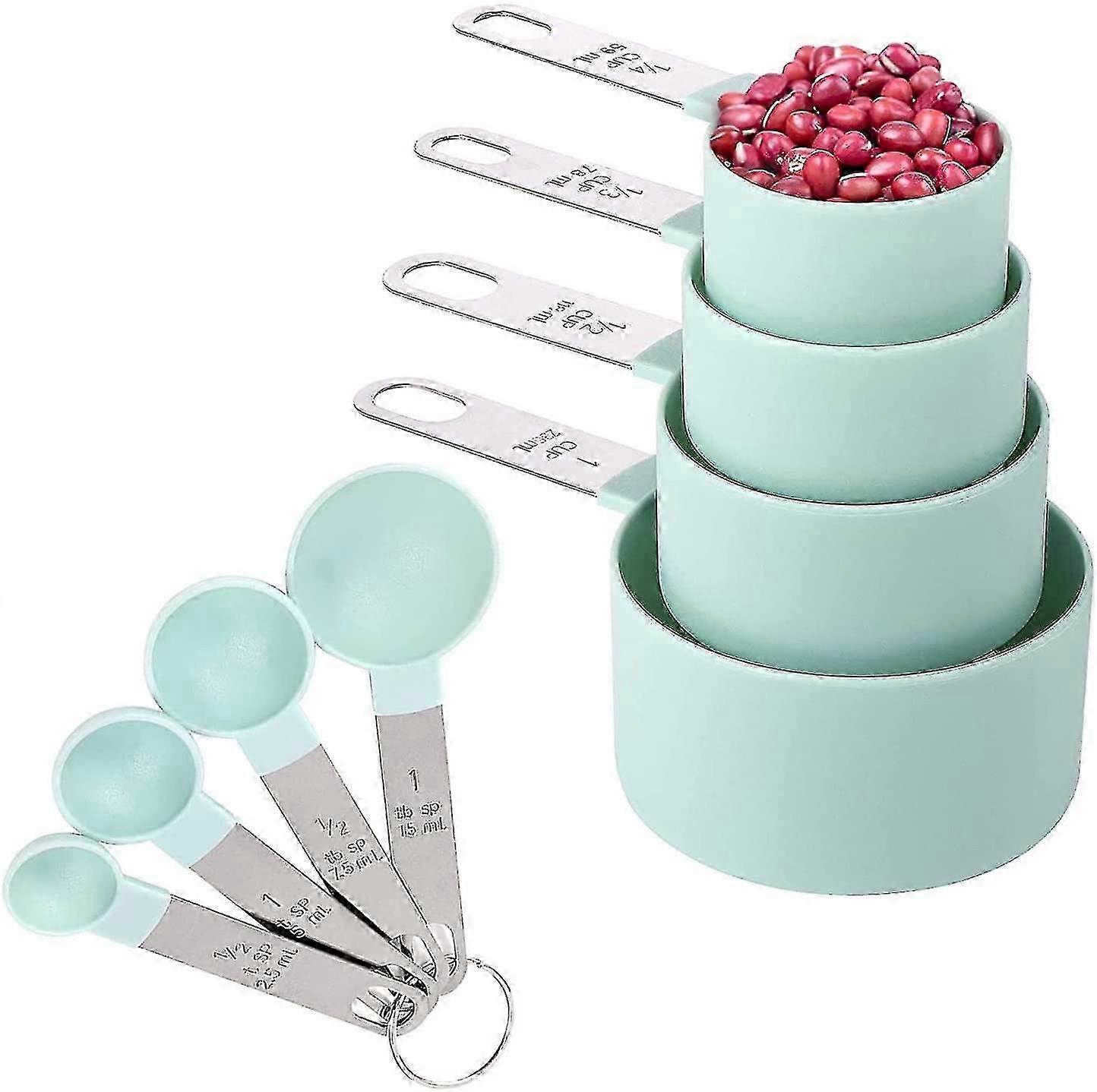 8 Pieces Measuring Cups And Spoons Set / Nesting Measuring Cups