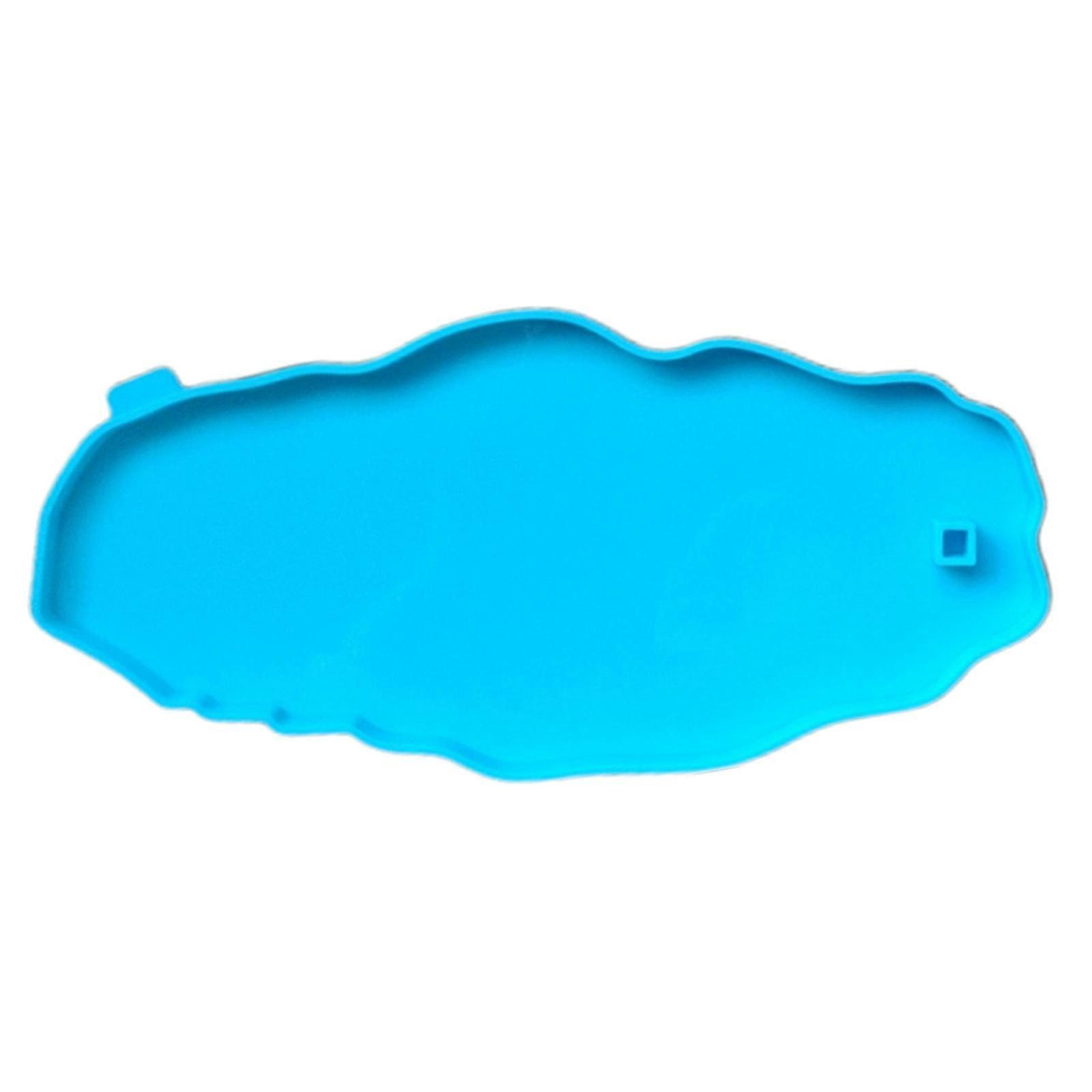 DIY Leaping Leopard Tray Silicone Mould Crystal Resin Epoxy Mold Running Leopard Table Decoration for DIY Handmade Lover-Bottom bracket-Blue