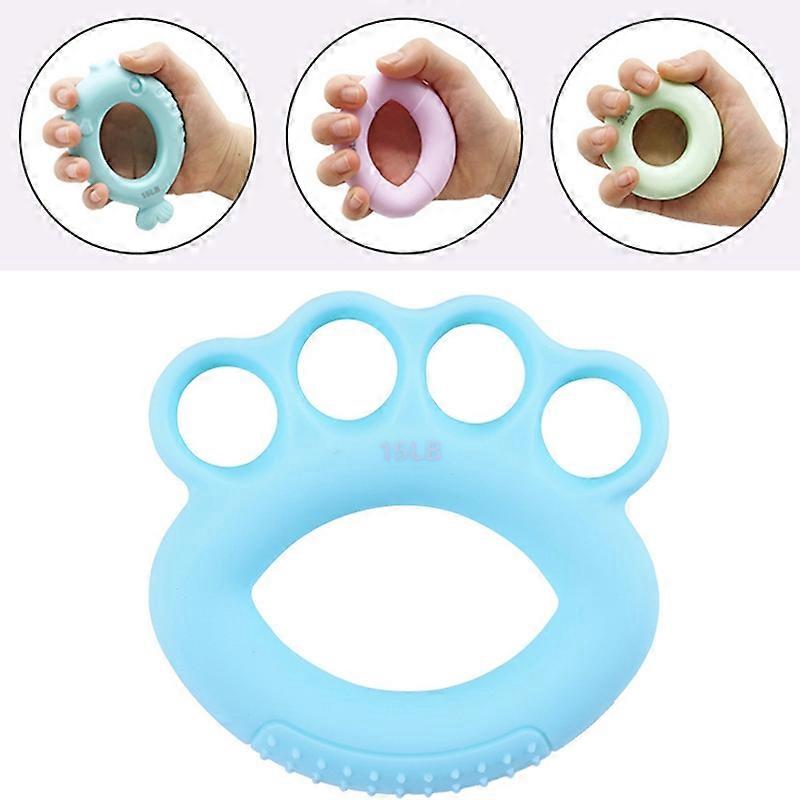 Children Grip Ring Finger Strength Training Finger Power Device, Specification: 15LB (Finite Light Blue)