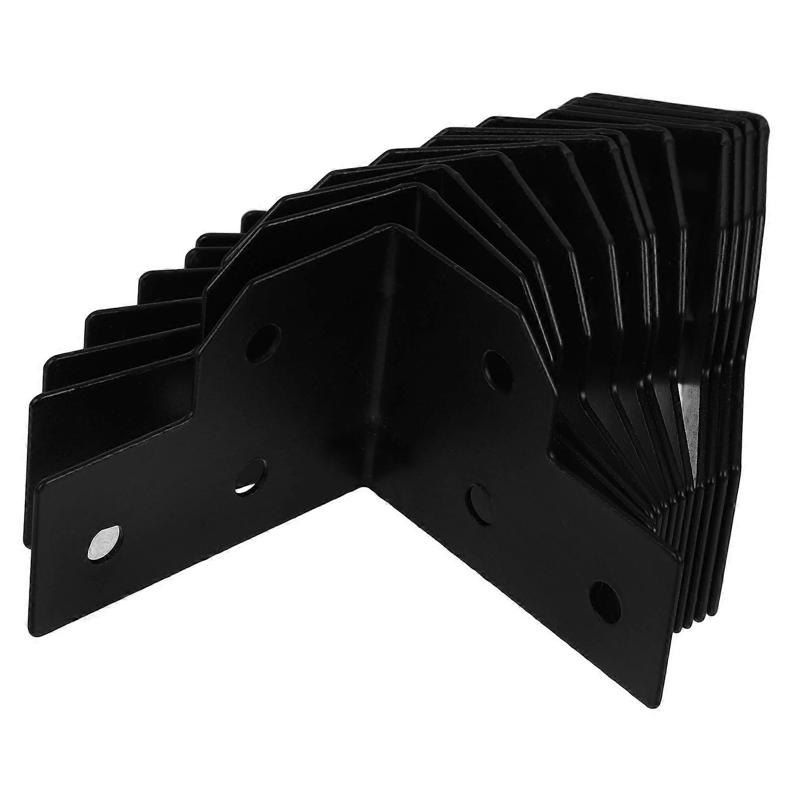 12pcs Metal Corner Protectors for Wood Boxes Black Furniture Edge Guards with Durable Aviation Grade Plating for Cabinets and Chests