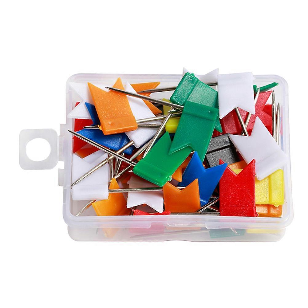 Sewing Clips Colorful Plastic Flag Shape Location Clothes Clasp for Crafting Projects Assorted Color