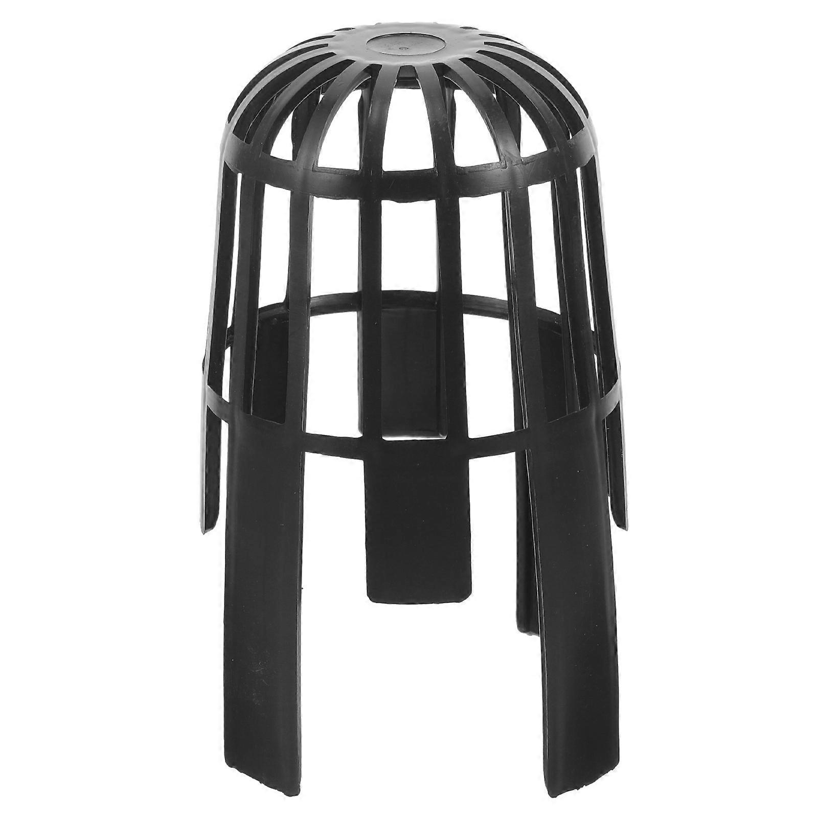 Downspout Guard Gutter Cover Leaf Protector Black Plastic Easy Install Clog Animal Intrusion Prevention