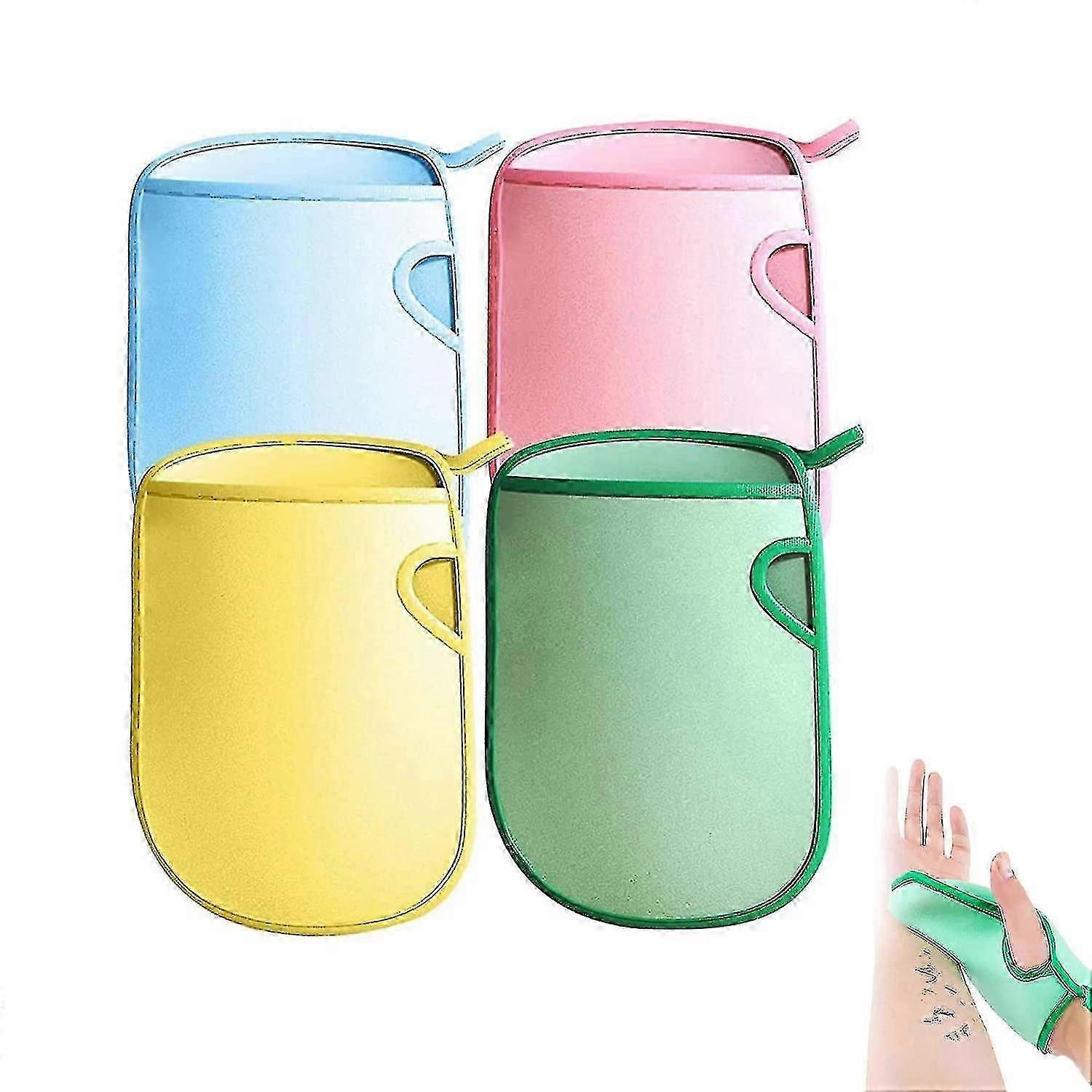 2 قطعة قفاز حمام مقشر فائق النعومة ، قفاز دش مقشر للطفل ، قفاز تقشير على الوجهين للجسم غير مؤلم للبشرة