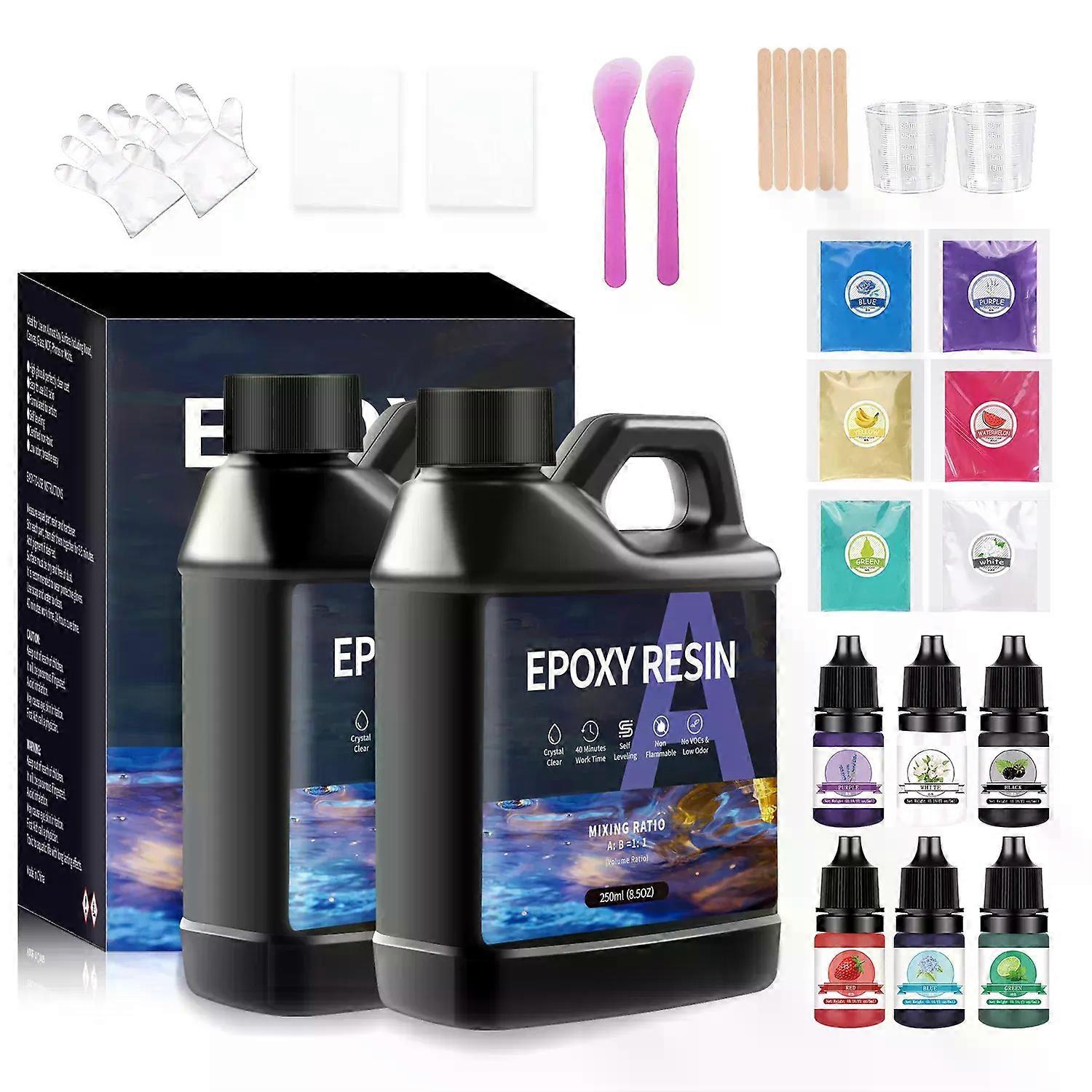 Stand 500/1000ml 1:1 AB Resin Epoxy Glue Set High Adhesive Hardener Crystal Glue Jewelry Making Transparent Clear DIY Resin Mold Crafs