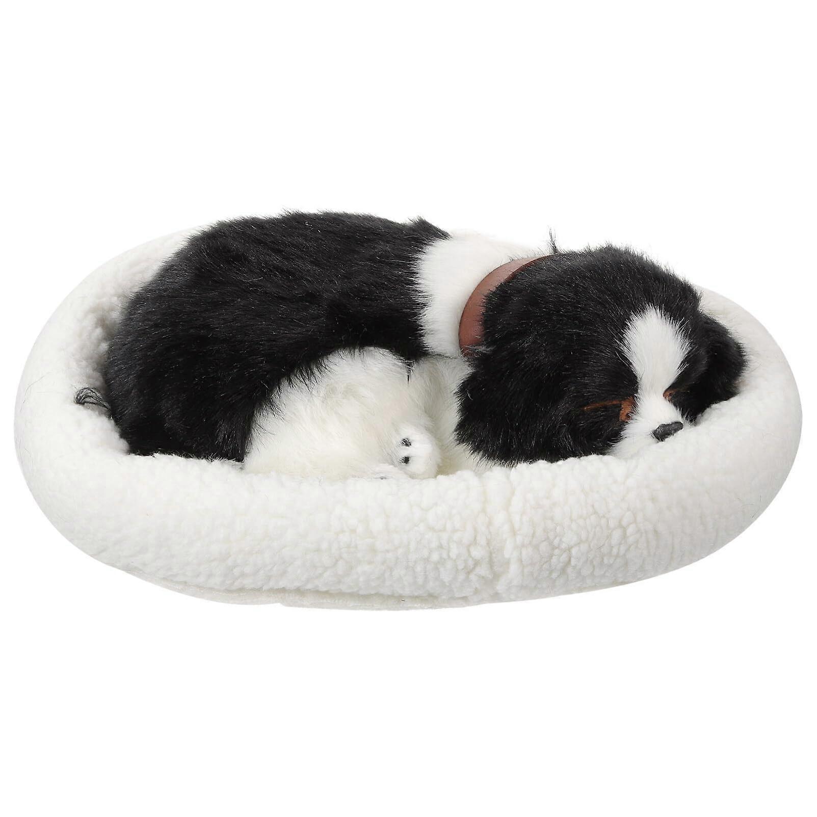 Large Simulation Animal Model Sleeping Dog Plush Cushion Toy, Stuffed Puppy, Breathable Plush Filling, Baby Mat