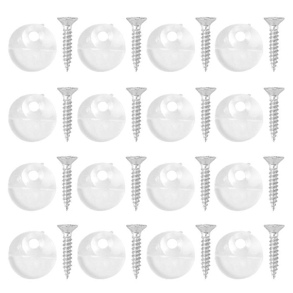 50pcs Glass Retainer Clips for Mirrors & Cabinets – Sturdy Design with Screws for Easy Installation in Bathrooms & Display Cases – Random Color