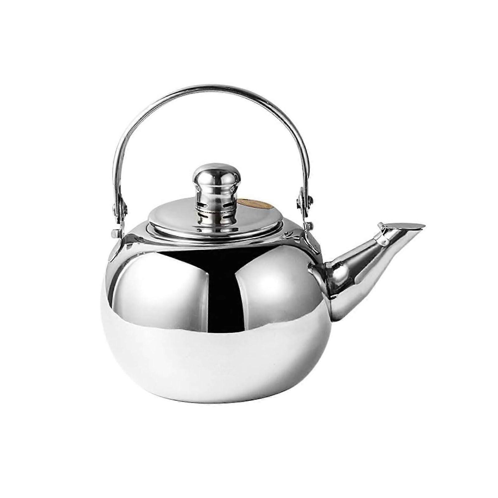 Gas Kettle Stainless Steel 2L With Removable Strainer Whistling Teapot For Stove And Gas Hob