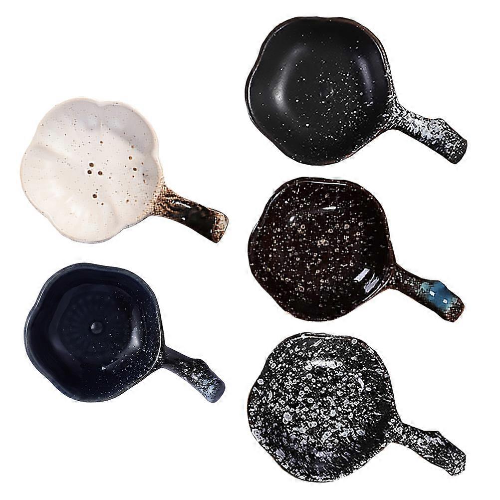 Dipping Bowls Dipping Sauce Dishes Traditional Japanese Style Home Use Ceramic Round 5Pcs