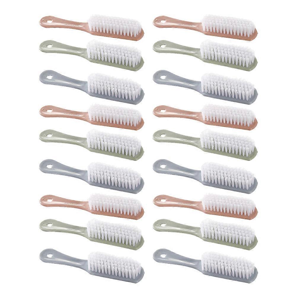 Cleaning Brushes For Clothes And Shoes Home Laundry 17x3.5cm Durable Long Handle 18Pcs