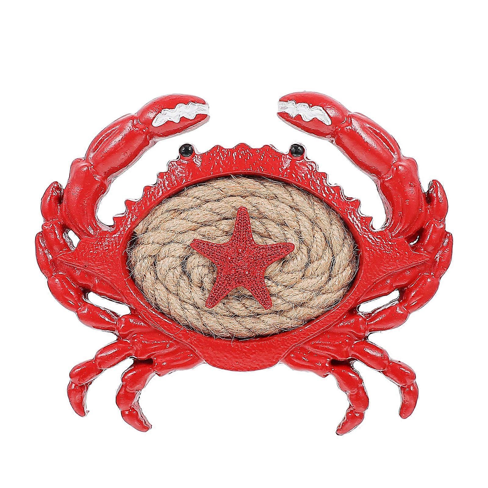 Mediterranean Style Resin Wall Hanging Crab Ornament for Indoor Home Decoration Seaside Theme Easy To Hang