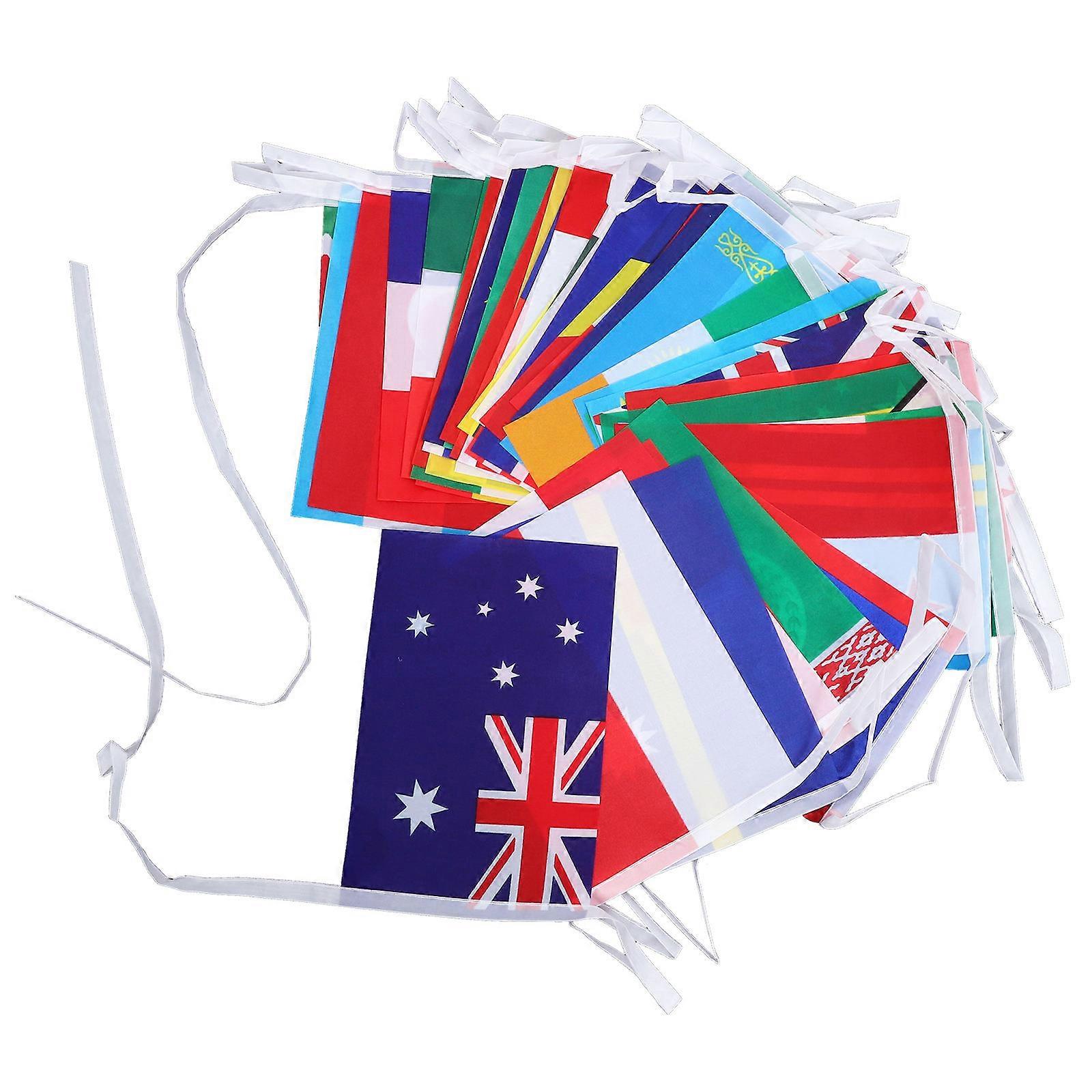 Pennant Banner Flags Polyester World String Flags Photo Backdrops For Backyard Venue 1Set