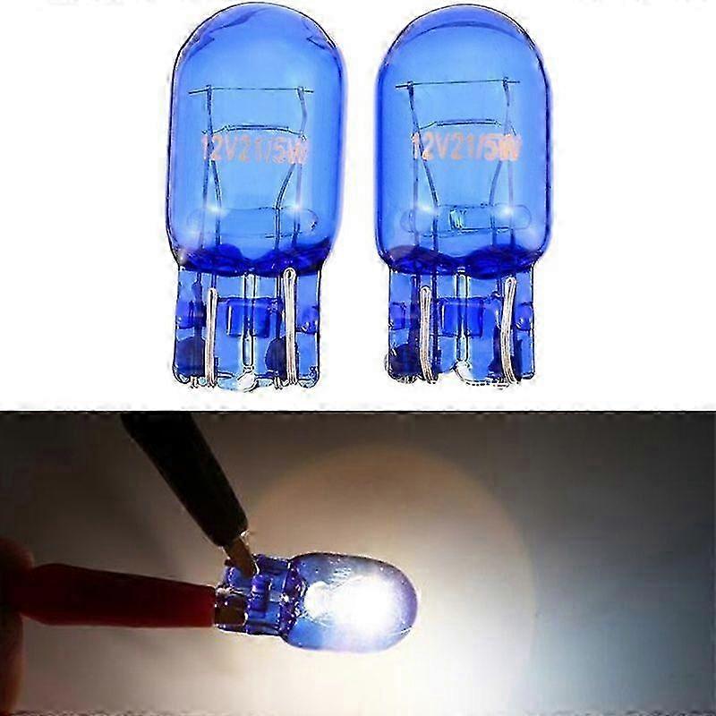 2Pcs T20 7443 W21/5W Halogen White 6500K DRL Sidelight & Turn Signal Indicators - Bright Lighting Upgrade