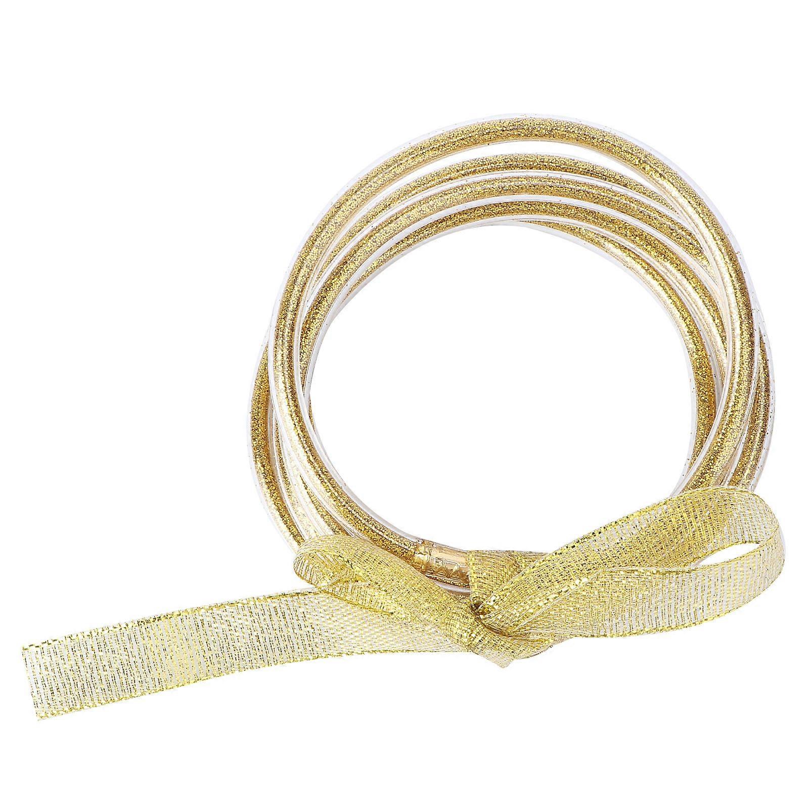 Stylish Wristband Festival Bangle Glitter Transparent Design For Christmas And Daily Wearing Plastic 1Pcs