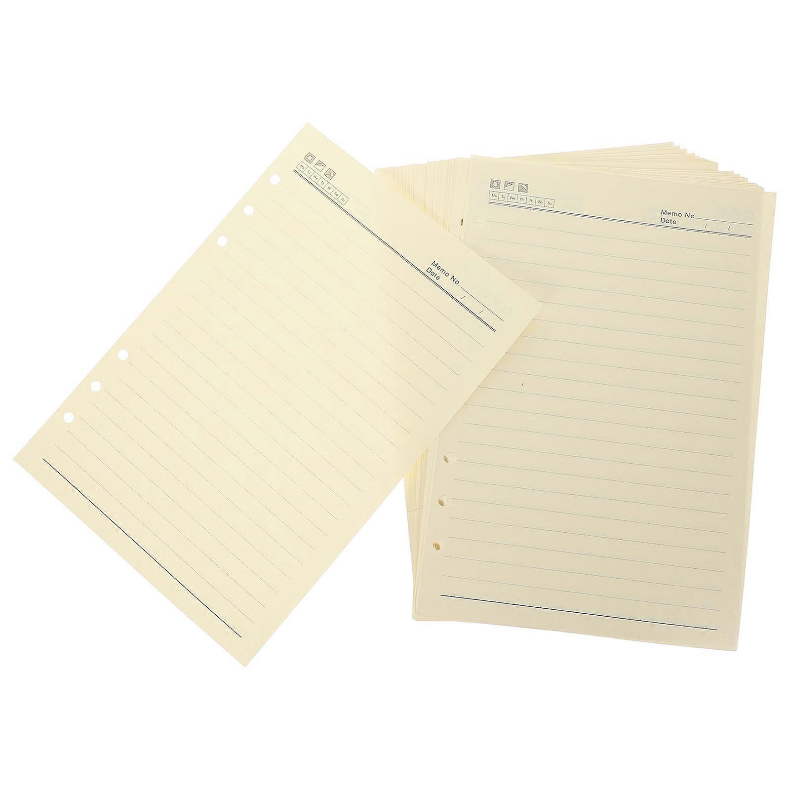 Lined Paper Refill Planner Insert Loose Leaf Binder Paper Daily Planning 8.3x5.5Inches 60Sheets