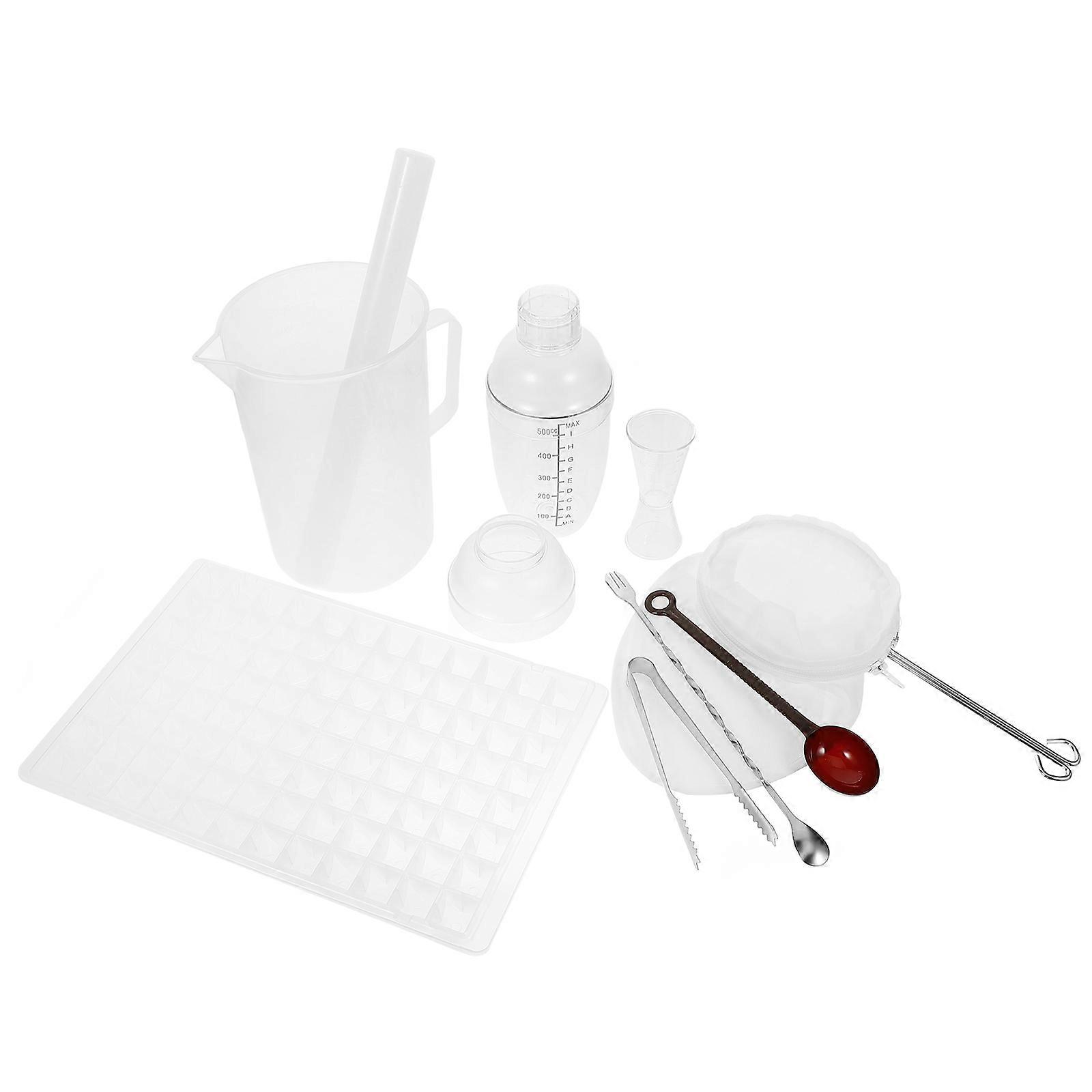 Shaker Cocktail Milk Tea Hand Shaker Home Use Transparent Color 8×7.1×5in 1Set