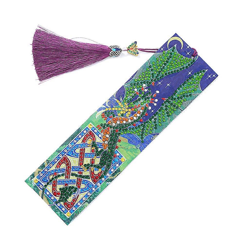 Rectangle Shaped Diy Beads Painting Bookmark Multi Color 21x6cm For Cross Stitch Embroider Craft Family And Friends 1Set