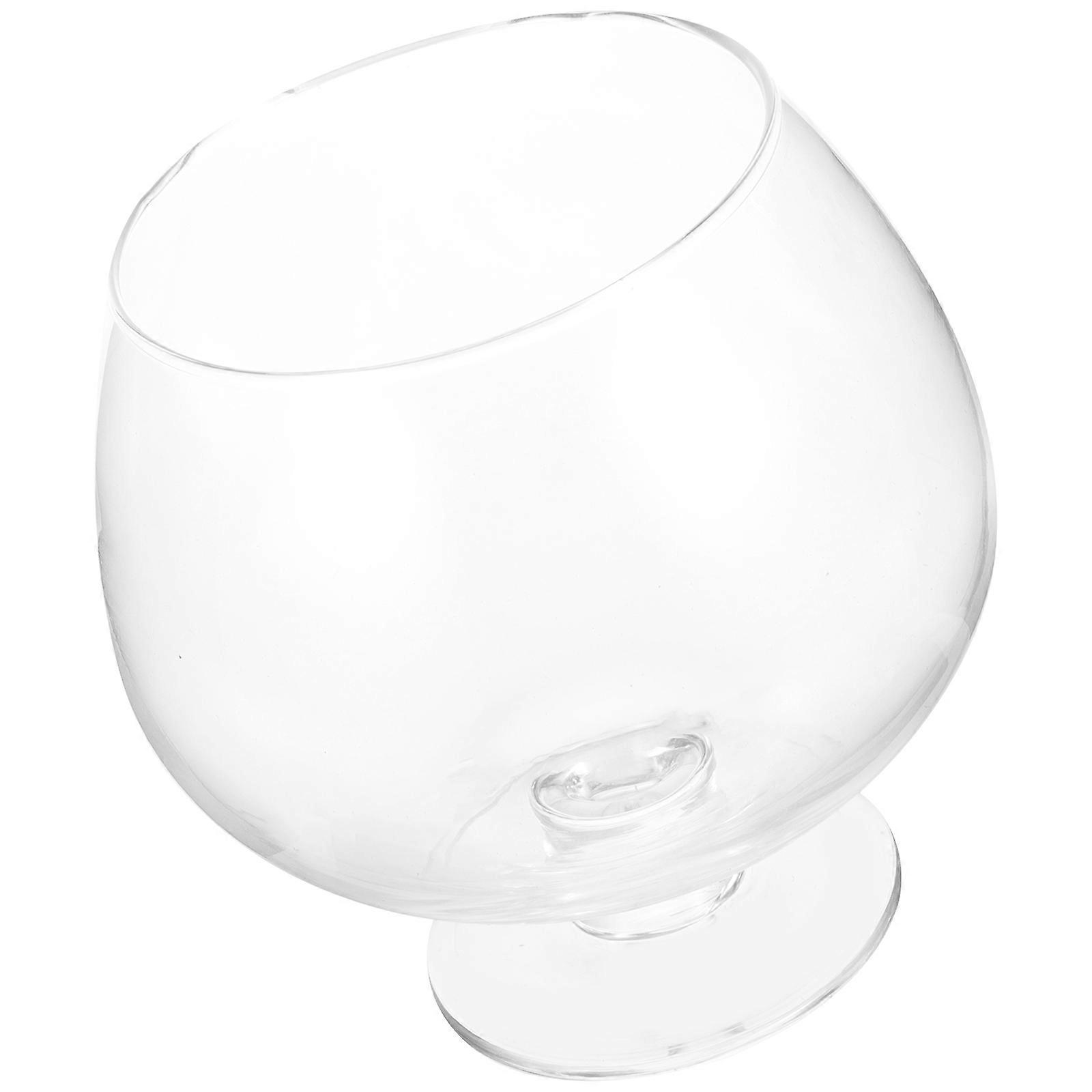 Large Ice Cream Cup Transparent Glass for Storage with Cut-Proof Smoothness