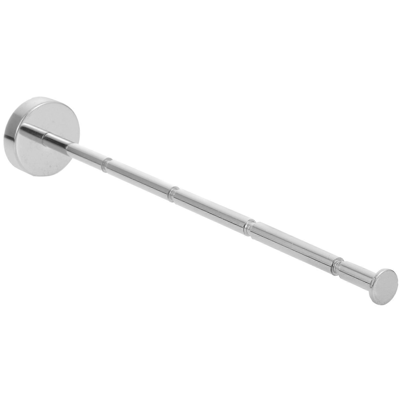 Silver Wall Mounted Clothes Rack Metal Clothes Hanging Rod for Displaying