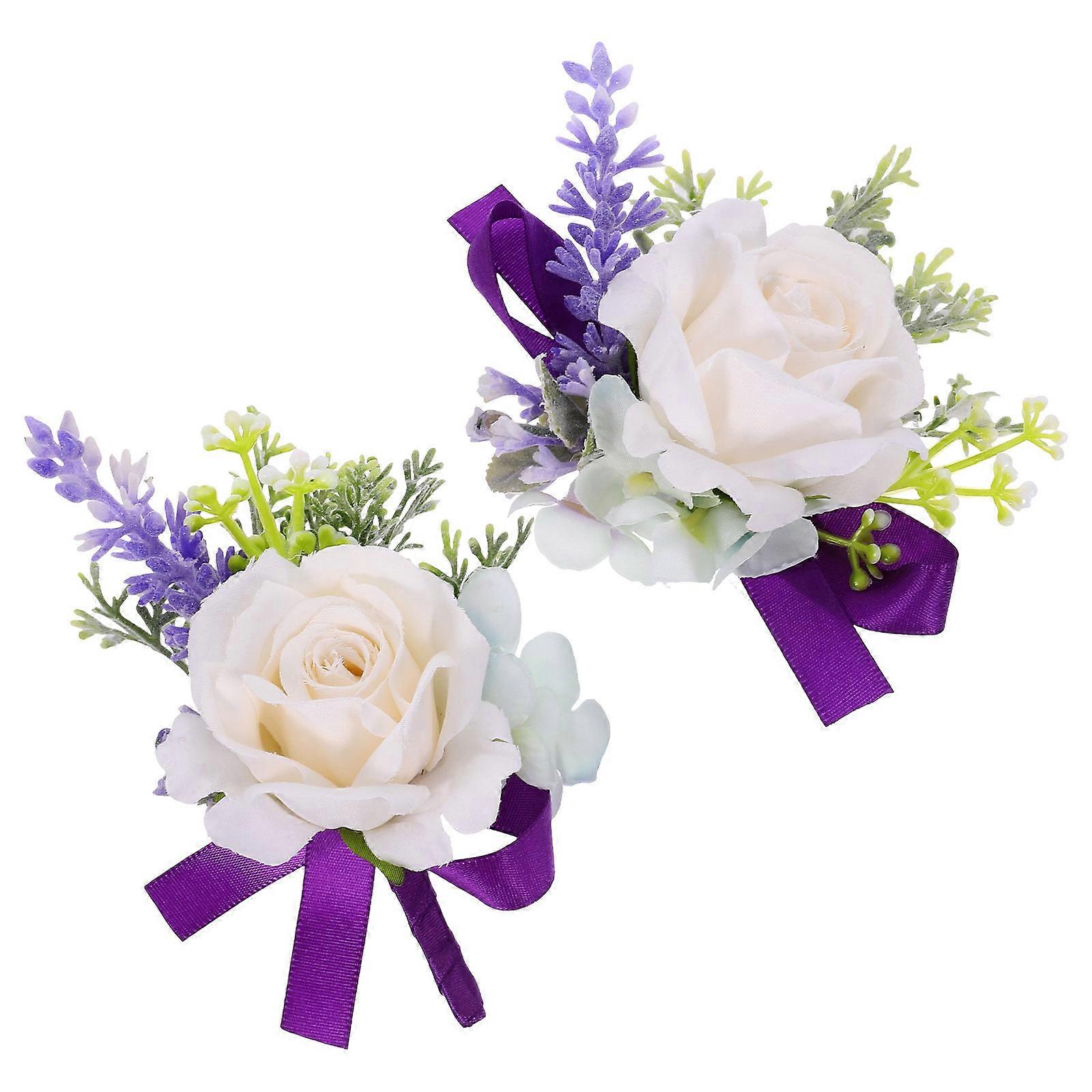 Corsage Wristlet Για Prom Διακόσμηση Τεχνητά λουλούδια Boutonniere Γαμήλια Τελετή 1 Set