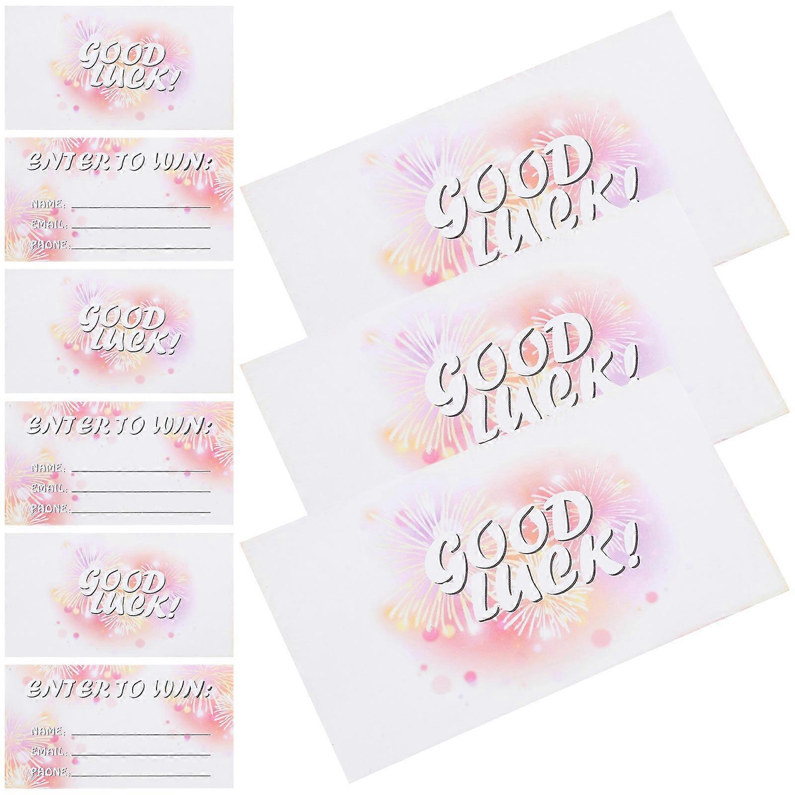300pcs Blank Raffle Tickets with Luck Message for Contests, Auctions, Carnivals – Entry Forms to Collect Name, Email, Phone for Prize Draws