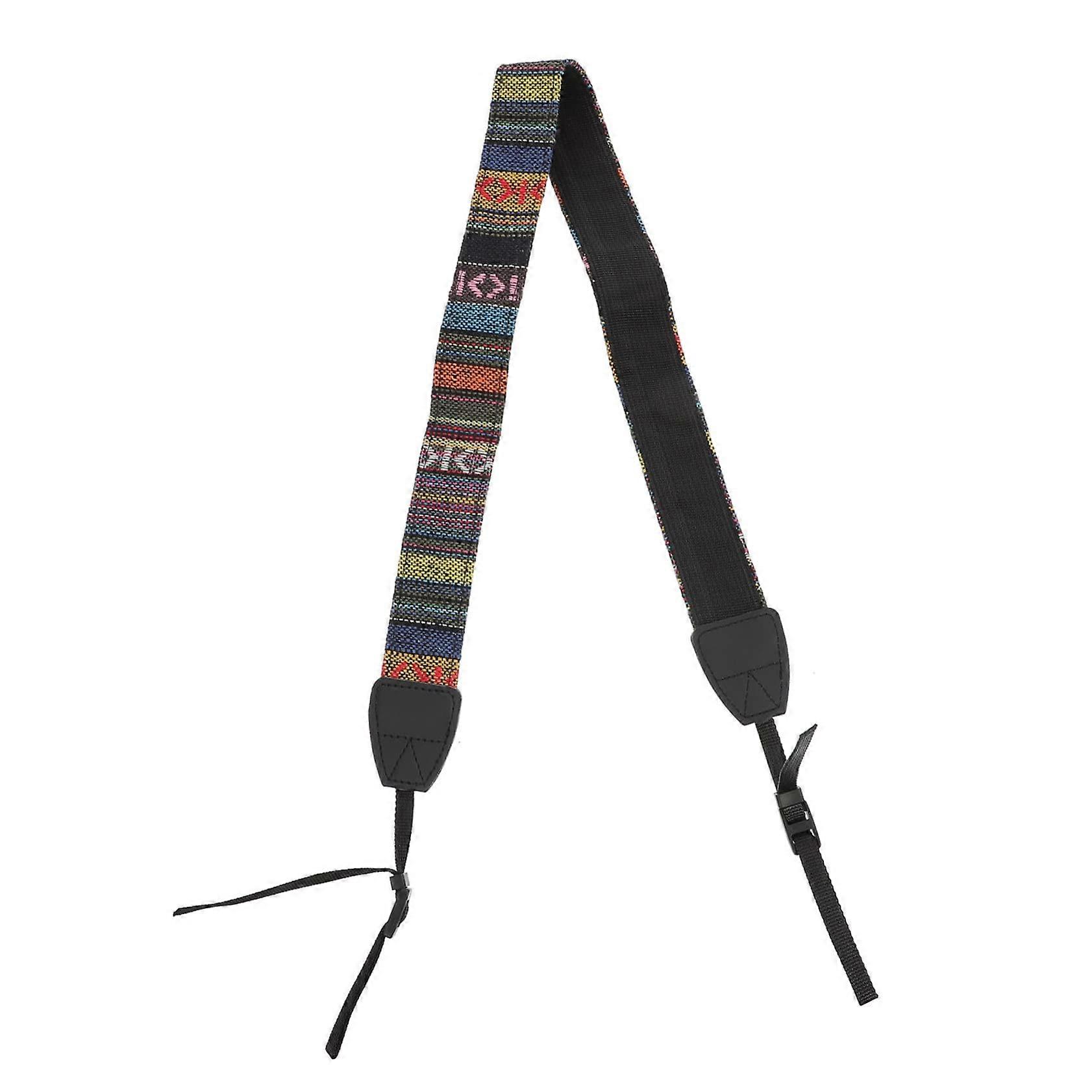1 Set Retro Camera Strap Adjustable Padded Shoulder Travel Strap Durable Stitching High Quality Embroidery Universal Fit