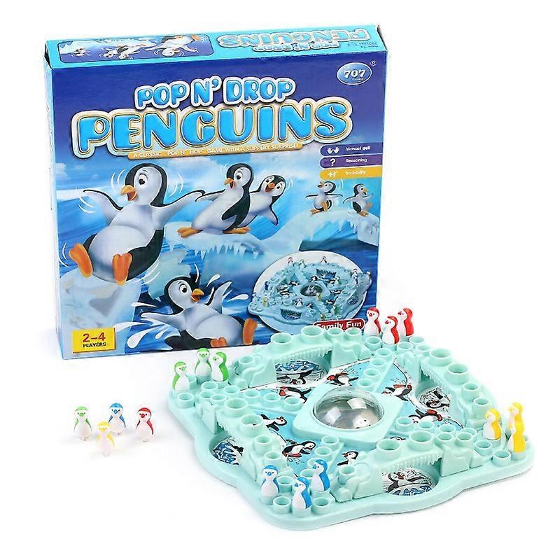 Pop 'n Drop Penguins Family Board Game - Fun Dice Competition for Kids and Adults