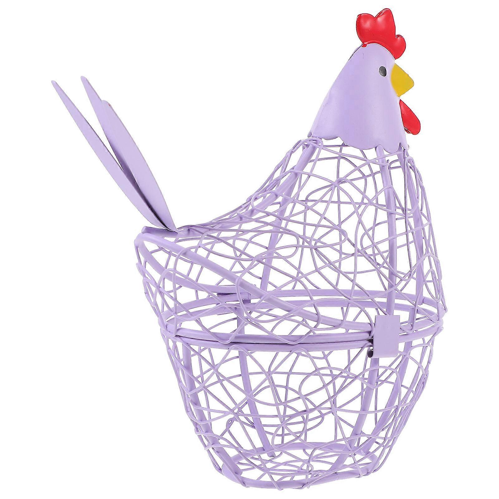 Egg Gathering Basket Chicken Shape Multi-Function Kitchen Organization 1Set