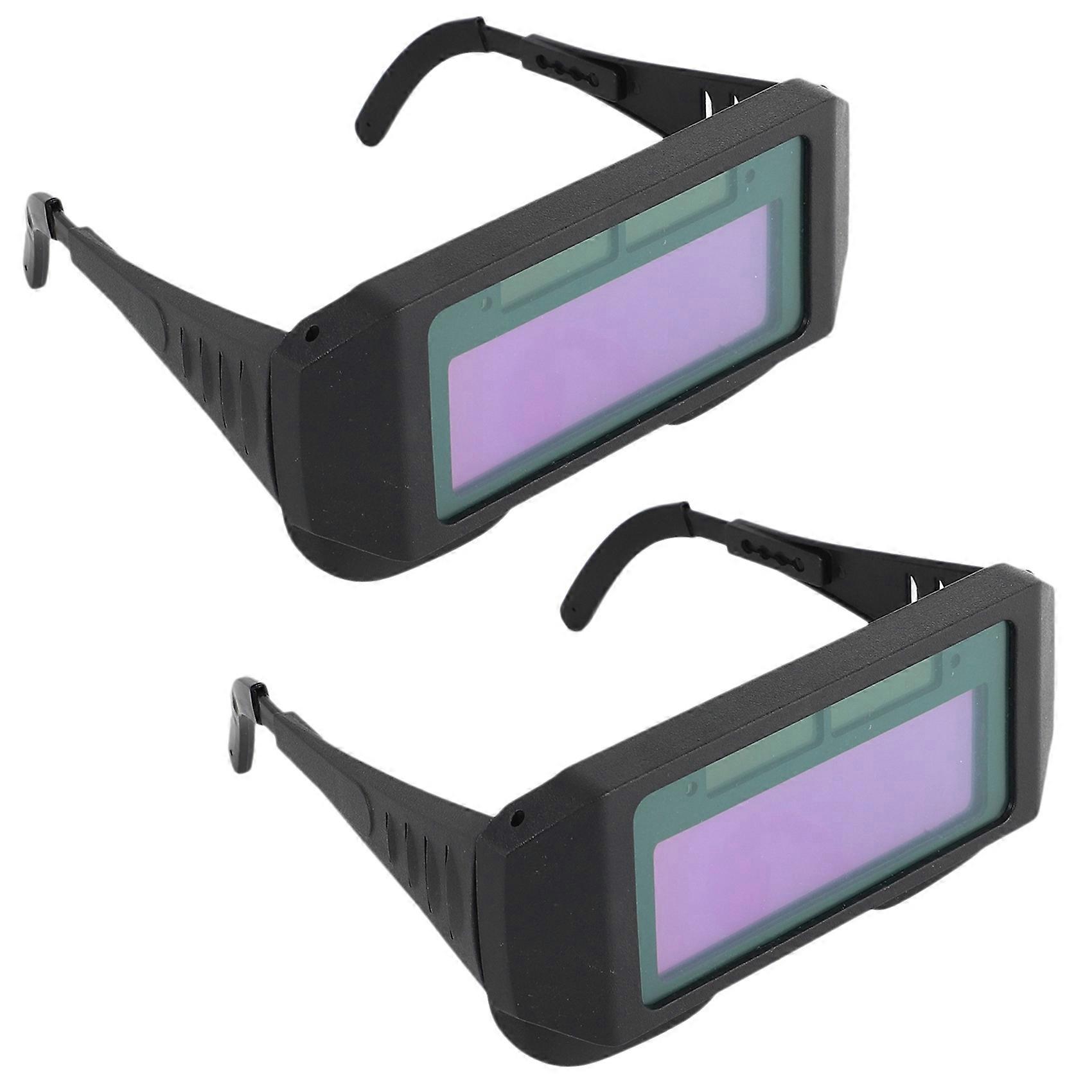 2X Solar automatic dimming welding protective mask welder glasses welding cap