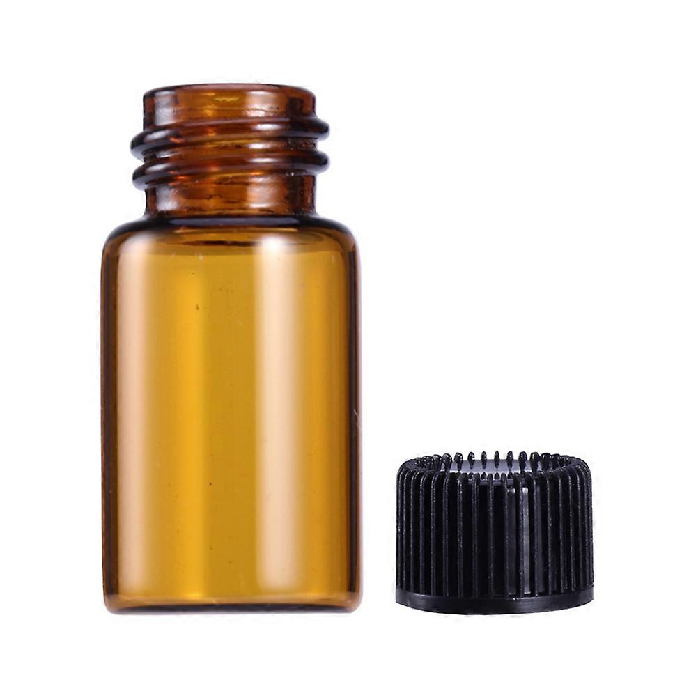 Mini eteriska oljeflaskor Små bärnstensflaskor för reseförvaring som håller 3ml 9st