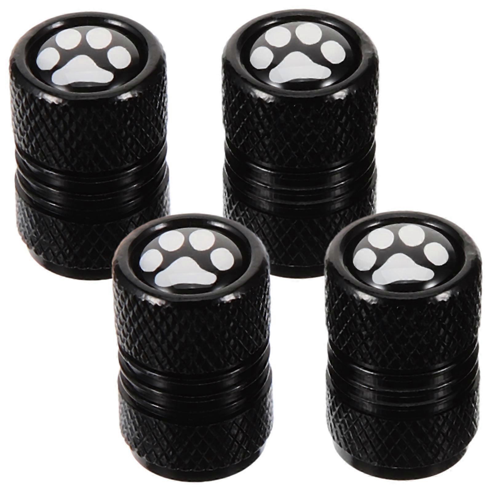 Tire Nozzle Caps 1 Set Tire Valve Cap Supply For Car Owners Black Practical Design Anti-rust Function