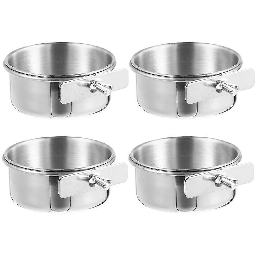 4pcs Durable Pet Feeding Cups for Birds – Removable Bird Bowls for Parrots & Easy Cleaning & Refilling for Bird Cages