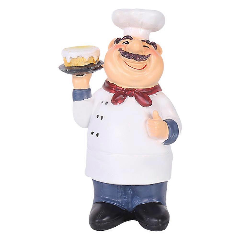 Mini Chef Statue Creative Tabletop Sculpture Ideal For Home Cafe Shop Decor 1Pc