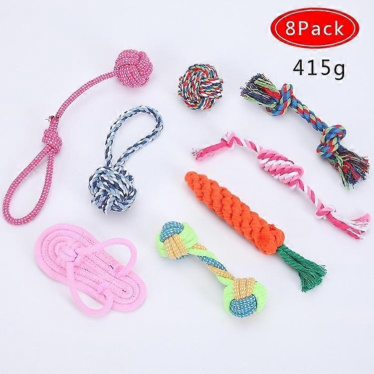 Rope Toy for Dogs, Set of 8 Interactive Dog Toys, Chew Toy, Dog Accessories Toys, Durable Rope Toy S HG