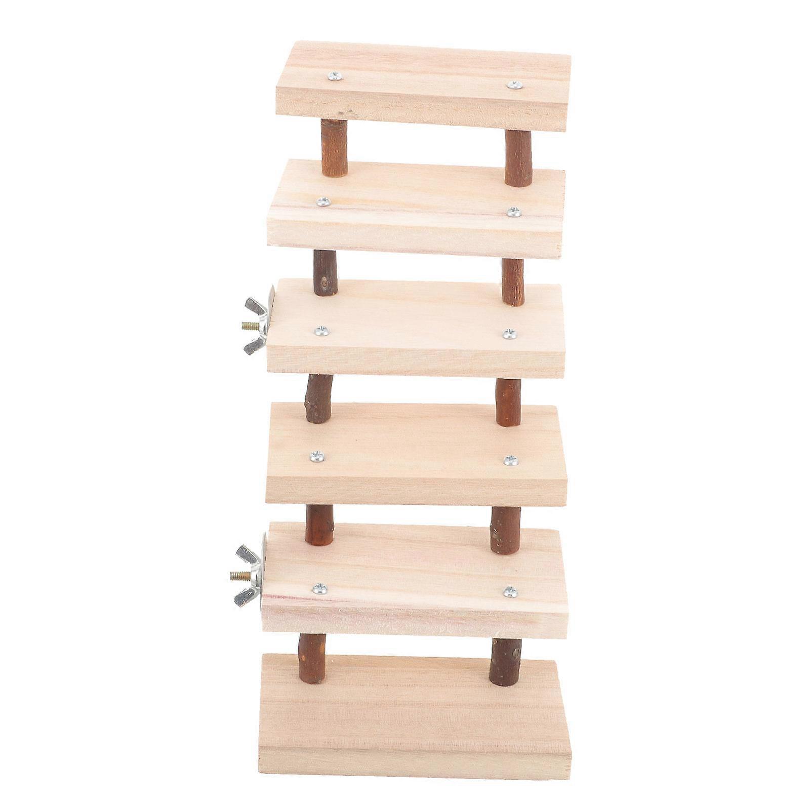 The **Hamster Wooden Ladder Toy** is a fun and natural climbing accessory designed to enrich the lives of small pets like hamsters, chinchillas, and