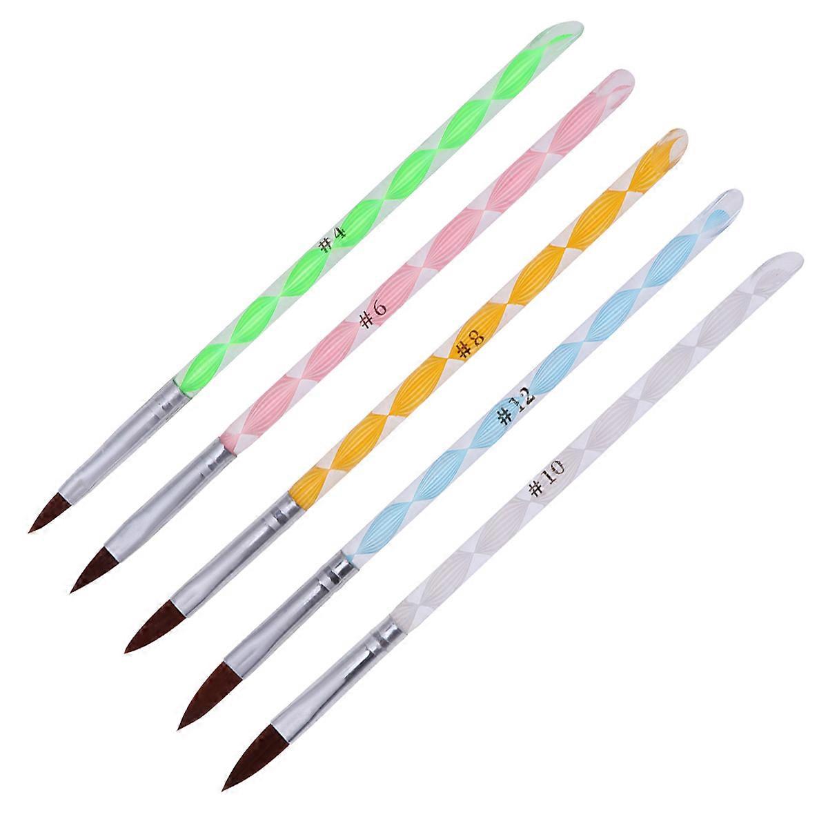 Nail Design Brushes for Creating Shapes and Lines with Sturdy Synthetic Bristles