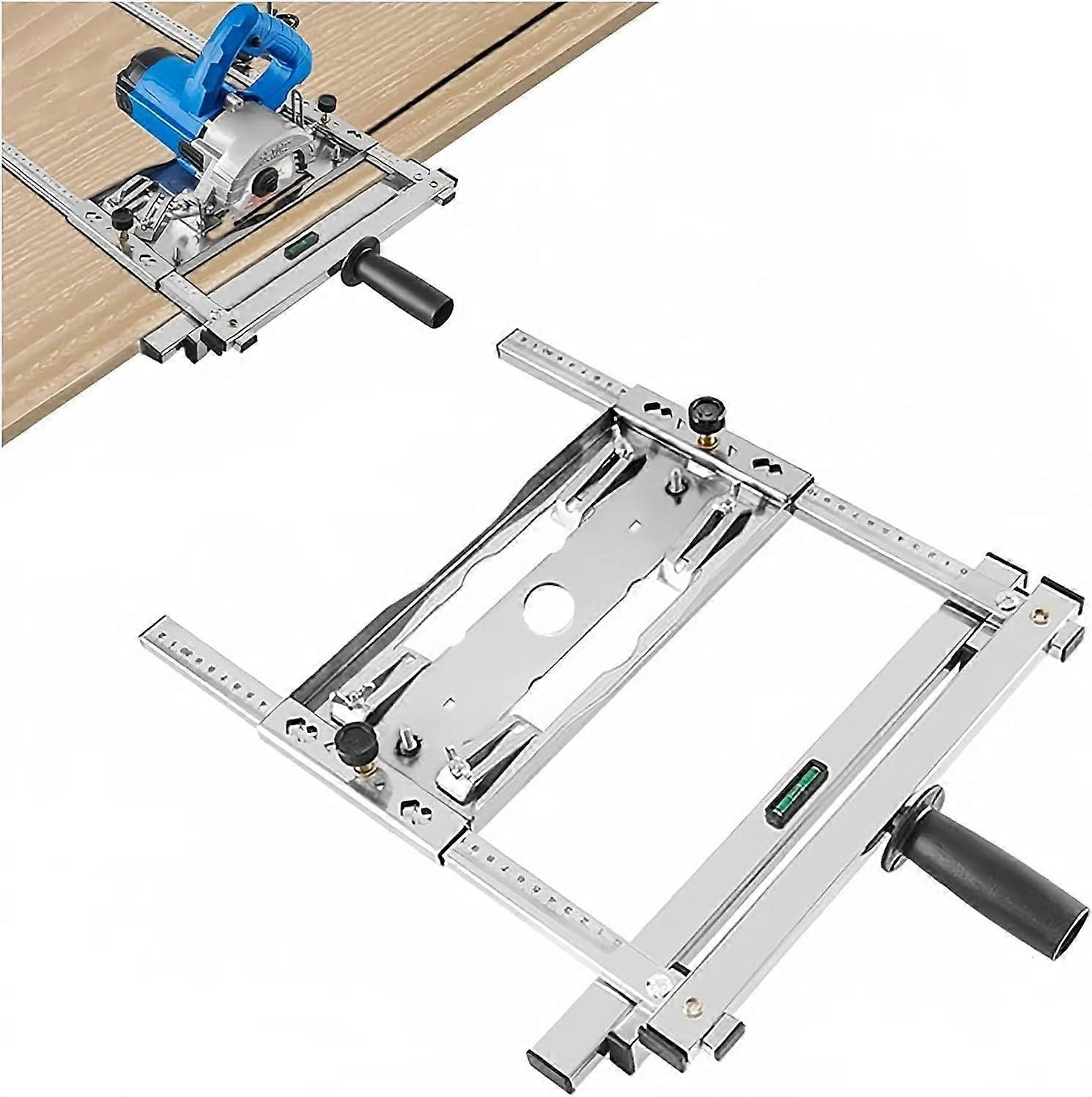 Electric Circular Saw Holder with Cutting Guide for Quick Positioning of Tool Plates and Machine Tables, Woodworking Accessory, Size L