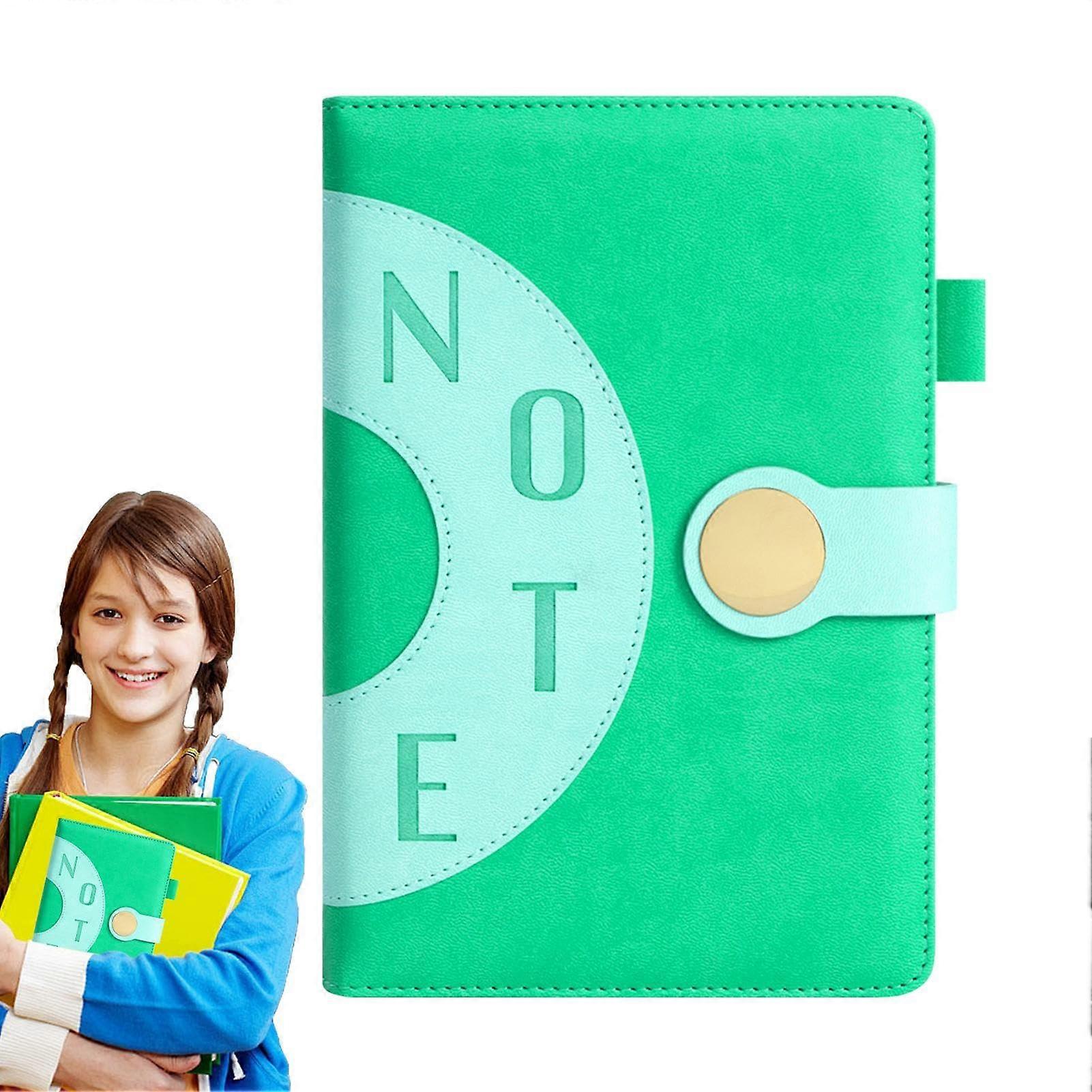 Academic Planner, Multifunctional Portable Notebook, 21 x 14.5 x 2.3 cm Green, Goal Setting, Time Management for College Professionals