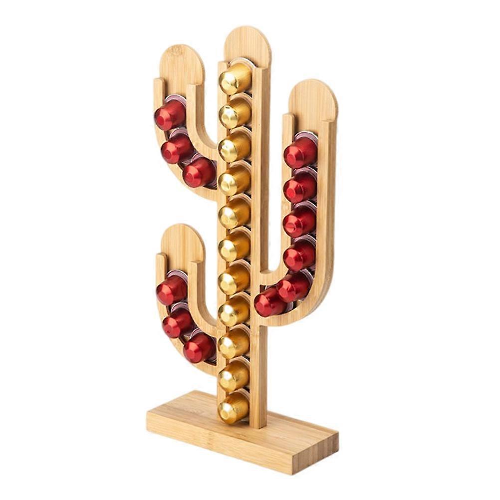 Cactus Coffee Holder Vertical Kitchen Organizer for Space Saving Coffee Capsule Storage – Stylish Stand for Coffee Lovers