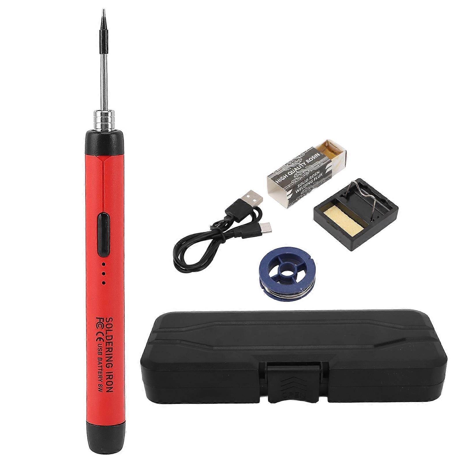 Touch Sensor Soldering Iron Kit with 800mAh Battery & Anti-Oxidation Tips for DIY