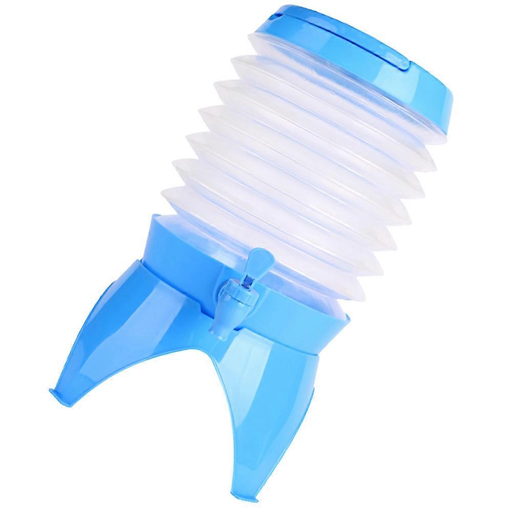 Collapsible Water Container with Tap for Storage Skyblue Plastic Suitable for Home and Outdoor Use 7 Gallons