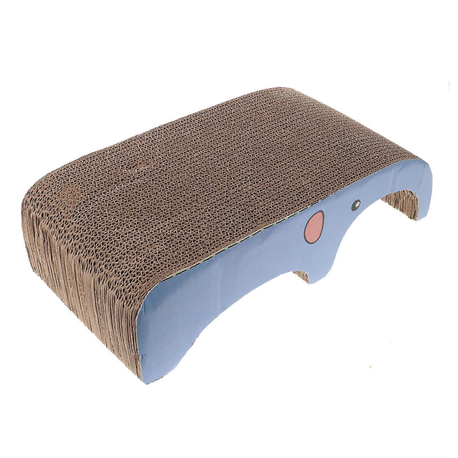 Household Style Cat Scratching Pad For Indoor Use With Stress Relief Function 41x23cm Sky-Blue 1Pcs