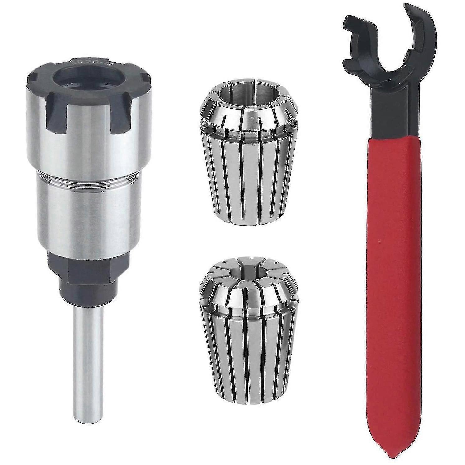 Shank Router Bit Colle Collet Extension Chuck omformer adapter, konvertere 1/2,1/4-tommers Shank Bit med