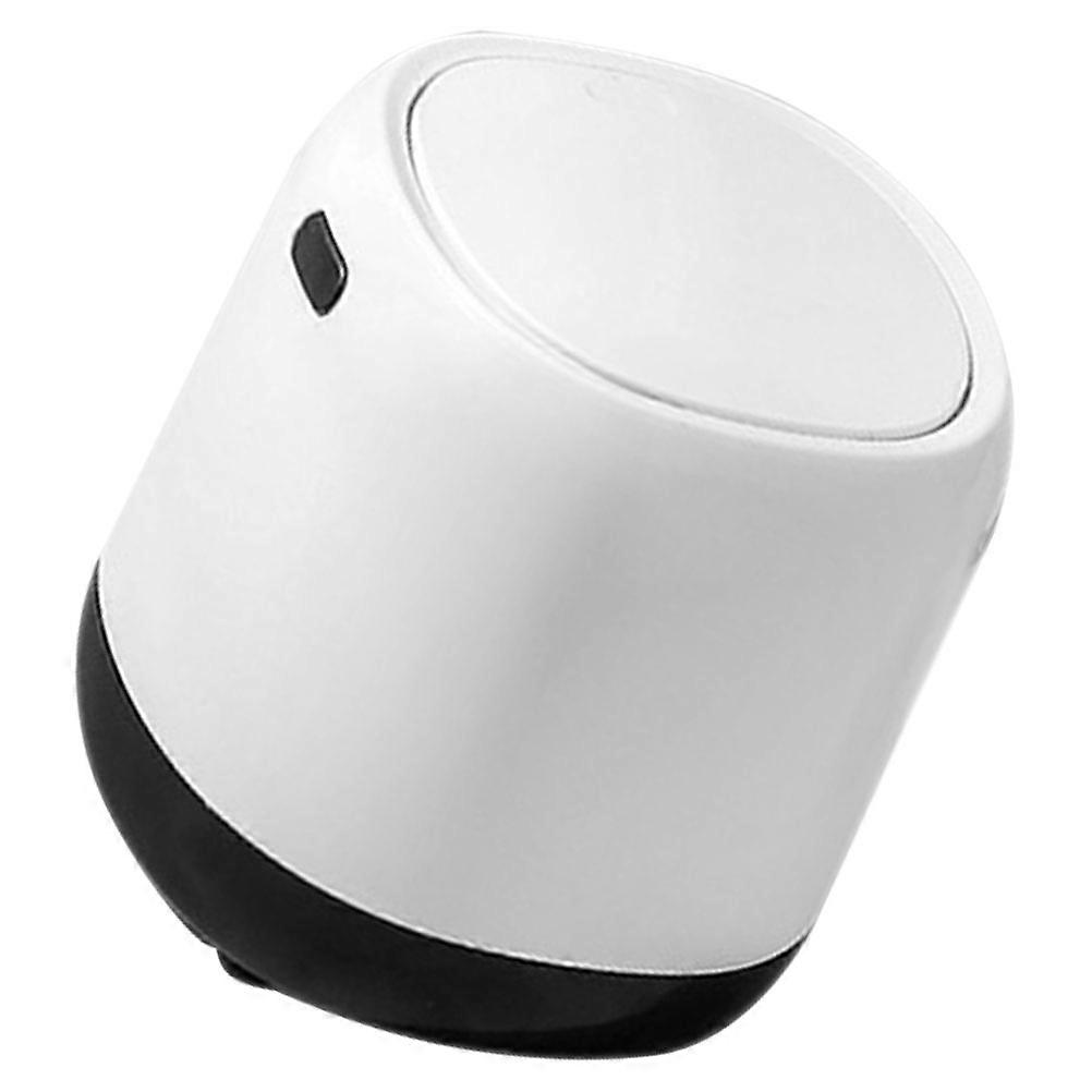 Mini Desktop Trash Can with Lid for Storage Use Crafted with Safe ABS Material White