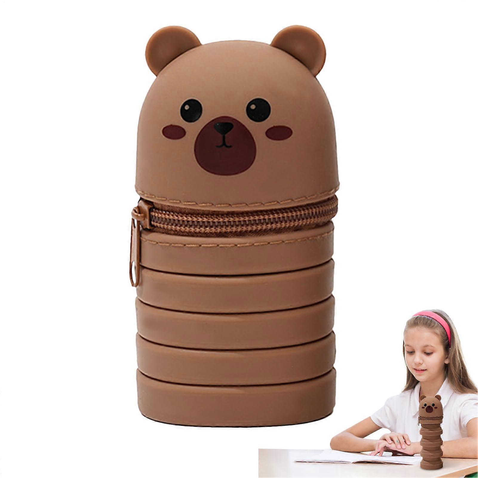 Pencil Holder for Desk Cute Extendable Pen Holder with Cartoon Design for Classroom Home
