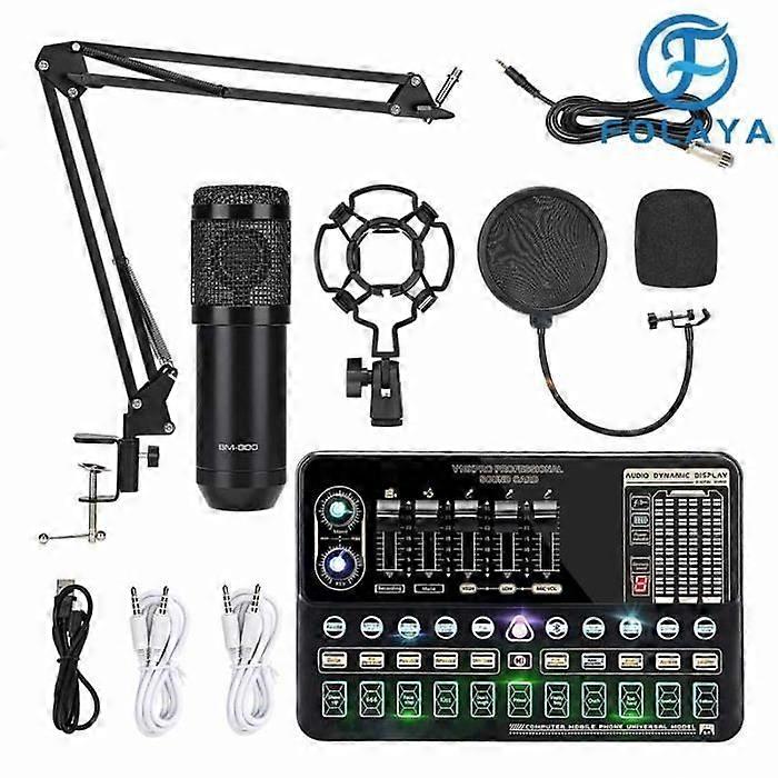 Condenser Microphone - FOLAYA - BM-800 - Shock Mount - Streaming - Recording