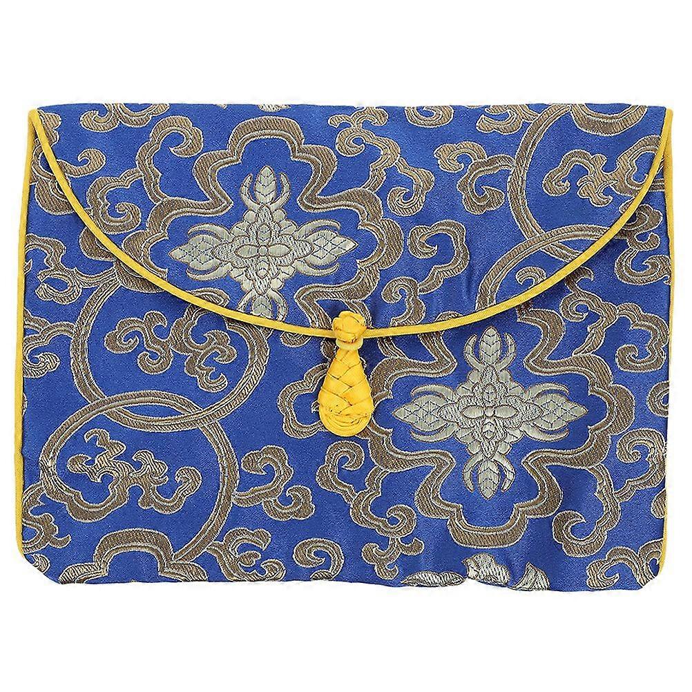 Confucian Scriptures Pocket Organizer Chinese Silk Envelope Storage Pouch Envelope