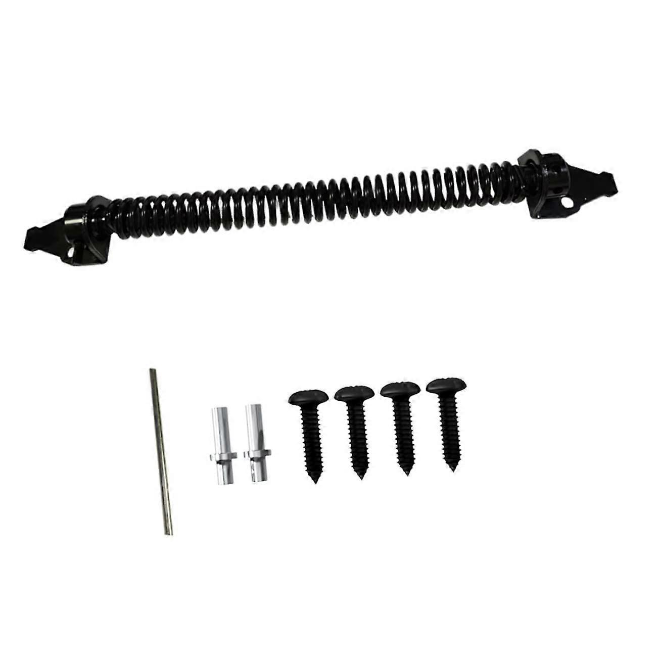 Self-Closing Gate Spring Hinge Set for Indoor Use, Black Carbon Steel Door Spring Hinges, Compatible With Various Gates