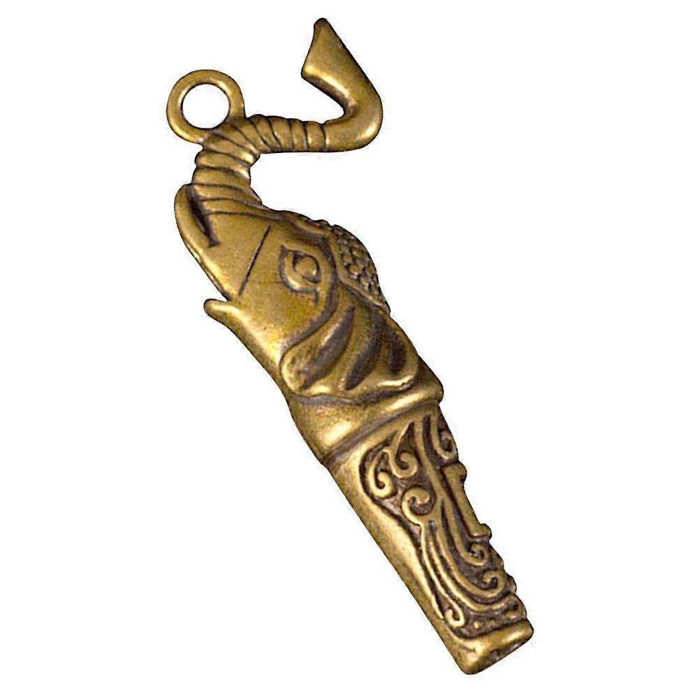 Brass Elephant Whistle Keychain – Unique Metal Ornament for Hiking, Camping & Emergency Use – Charming Design for Adults