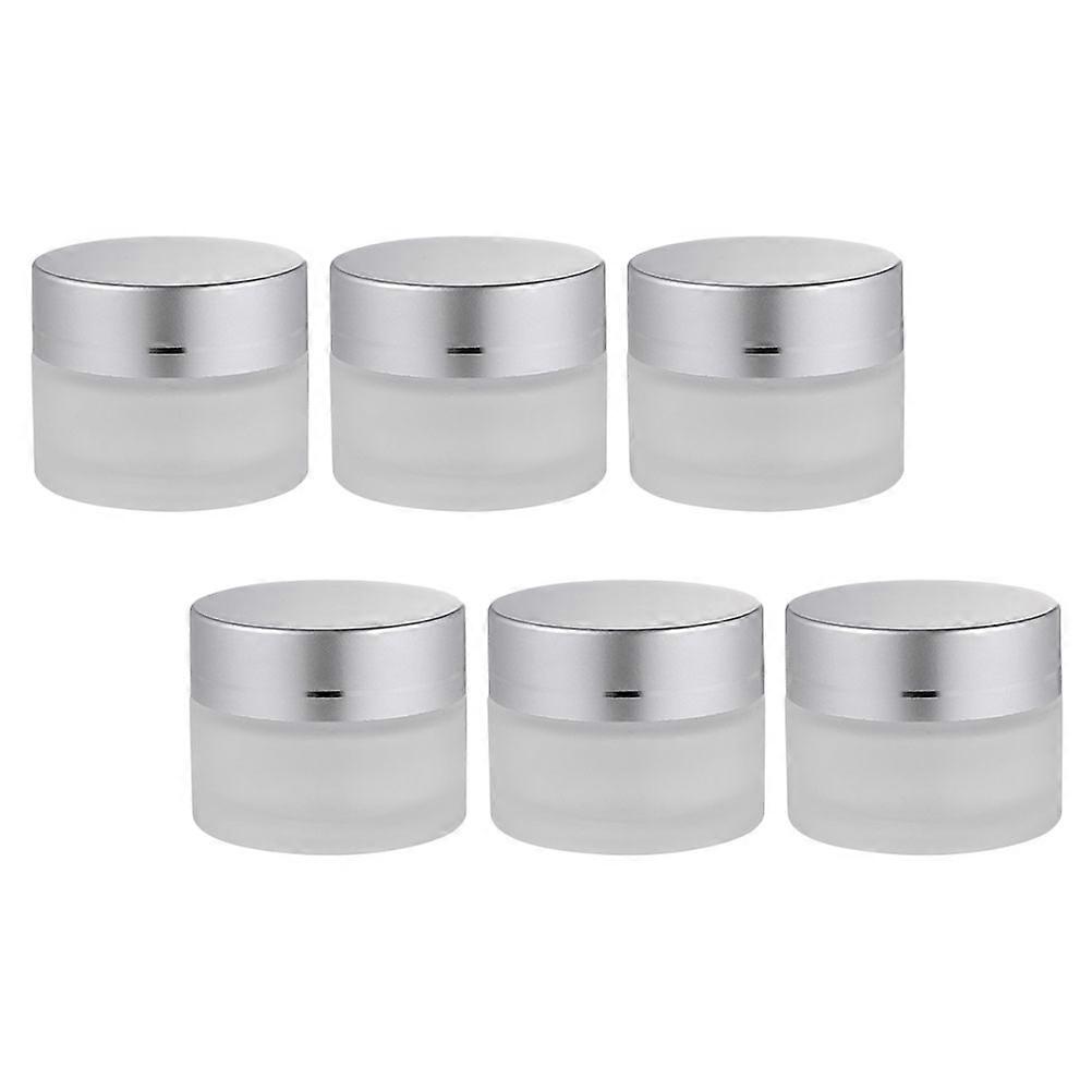 Mini Glass Jar Empty Bottles Round Storage Holder Transparent Multi-Purpose Function 6Pcs