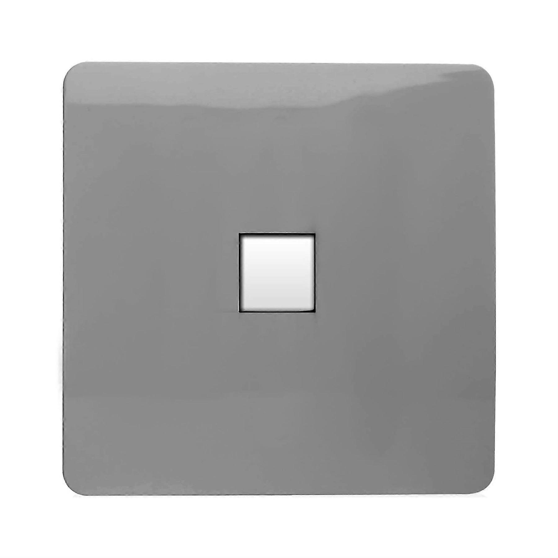 Trendi Artistic Modern Glossy Tactile Telephone Socket Light Grey